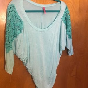 Mint 3/4 length top